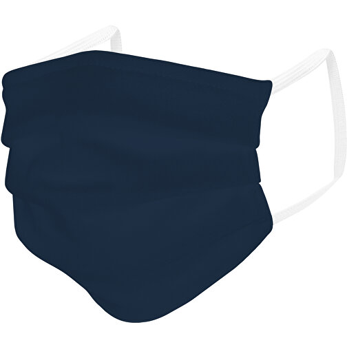Mund-Nasen-Maske , navyblau, Baumwolle, 11,00cm x 9,00cm (Länge x Breite), Bild 2