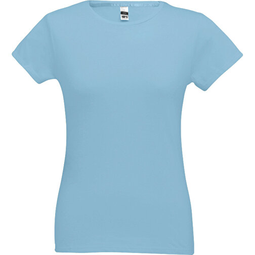 THC SOFIA. Tailliertes Damen-T-Shirt , pastellblau, 100% Baumwolle, M, 62,00cm x 44,00cm (Länge x Breite), Bild 1
