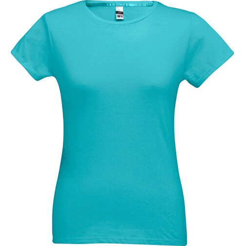 THC SOFIA. Tailliertes Damen-T-Shirt , türkis, 100% Baumwolle, S, 60,00cm x 41,00cm (Länge x Breite), Bild 1