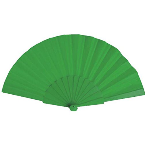 Fächer TELA , grün, Plastikstäbchen, 43,00cm x 23,00cm (Länge x Breite), Bild 1