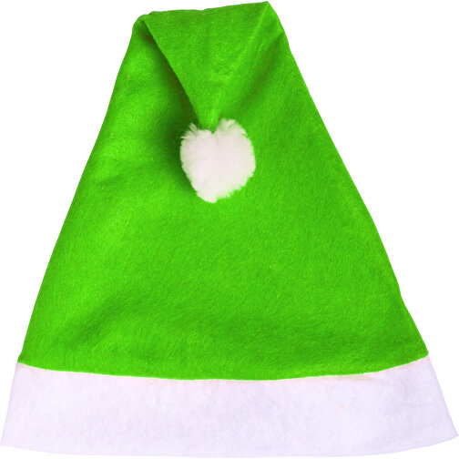 Weihnachtsmütze Papa Noel , grün, Polyester, 30,00cm x 43,00cm (Länge x Breite), Bild 1