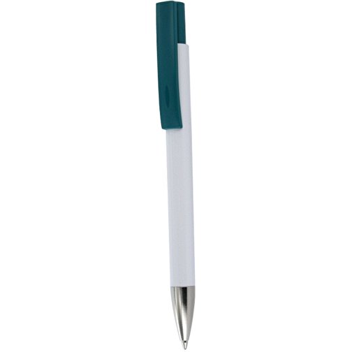 Kugelschreiber STRATOS , Ritter-Pen, petrol/weiss, ABS-Kunststoff, 14,50cm (Länge), Bild 1