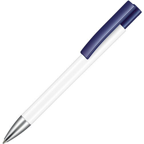 Kugelschreiber STRATOS , Ritter-Pen, azurblau/weiß, ABS-Kunststoff, 14,50cm (Länge), Bild 2