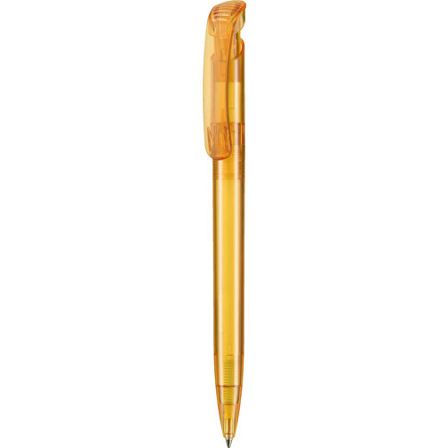 Kugelschreiber CLEAR TRANSPARENT , Ritter-Pen, mango-gelb, ABS-Kunststoff, 14,80cm (Länge), Bild 1