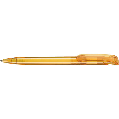 Kugelschreiber CLEAR TRANSPARENT , Ritter-Pen, mango-gelb, ABS-Kunststoff, 14,80cm (Länge), Bild 3