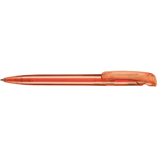 Kugelschreiber CLEAR TRANSPARENT , Ritter-Pen, feuer-rot, ABS-Kunststoff, 14,80cm (Länge), Bild 3