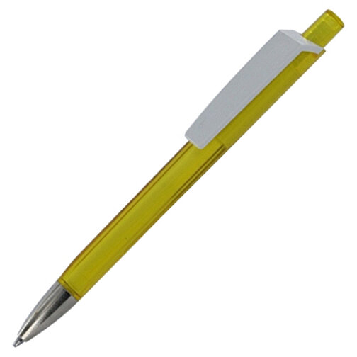 Kugelschreiber Tri-Star Transparent S , Ritter-Pen, ananas-gelb, ABS-Kunststoff, 14,00cm (Länge), Bild 2