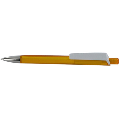 Kugelschreiber Tri-Star Transparent S , Ritter-Pen, mango-gelb, ABS-Kunststoff, 14,00cm (Länge), Bild 3