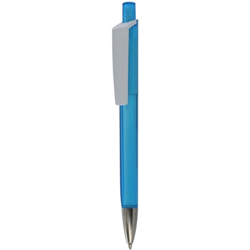 Kugelschreiber Tri-Star Transparent S , Ritter-Pen, karibikblau, ABS-Kunststoff, 14,00cm (Länge), Bild 1