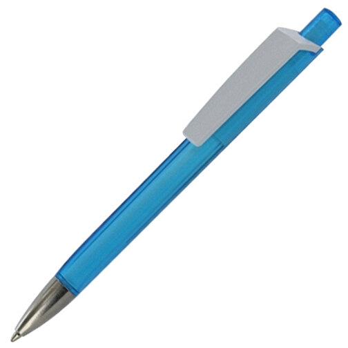 Kugelschreiber Tri-Star Transparent S , Ritter-Pen, karibikblau, ABS-Kunststoff, 14,00cm (Länge), Bild 2