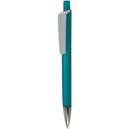Kugelschreiber Tri-Star Transparent S , Ritter-Pen, türkis, ABS-Kunststoff, 14,00cm (Länge), Bild 1