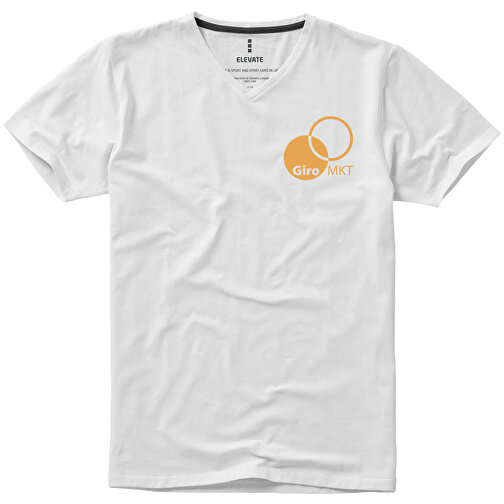 Kawartha T-Shirt Für Herren Mit V-Ausschnitt , Green Concept, weiß, Single jersey Strick 95% GOTS zertifizierte Bio Baumwolle, 5% Elastan, 200 g/m2, S, , Bild 2