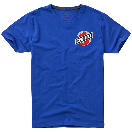 Kawartha T-Shirt Für Herren Mit V-Ausschnitt , Green Concept, blau, Single jersey Strick 95% Bio Baumwolle, 5% Elastan, 200 g/m2, S, , Bild 2