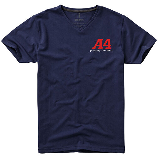 Kawartha T-Shirt Für Herren Mit V-Ausschnitt , Green Concept, navy, Single jersey Strick 95% Bio Baumwolle, 5% Elastan, 200 g/m2, S, , Bild 2