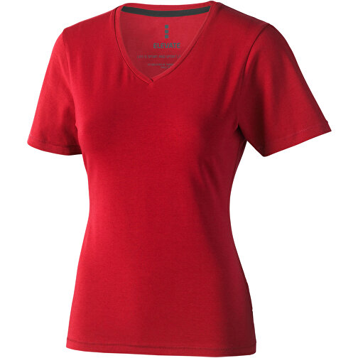 Kawartha T-Shirt Für Damen Mit V-Ausschnitt , Green Concept, rot, Single jersey Strick 95% Bio Baumwolle, 5% Elastan, 200 g/m2, L, , Bild 1