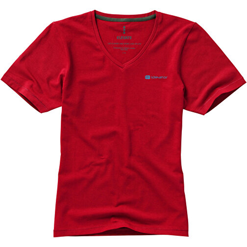 Kawartha T-Shirt Für Damen Mit V-Ausschnitt , Green Concept, rot, Single jersey Strick 95% Bio Baumwolle, 5% Elastan, 200 g/m2, XXL, , Bild 2