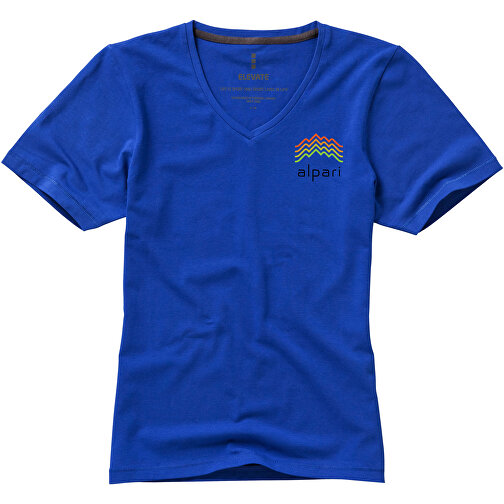 Kawartha T-Shirt Für Damen Mit V-Ausschnitt , Green Concept, blau, Single jersey Strick 95% Bio Baumwolle, 5% Elastan, 200 g/m2, M, , Bild 2