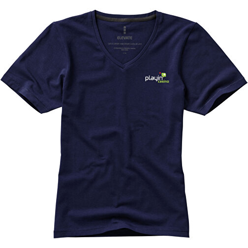 Kawartha T-Shirt Für Damen Mit V-Ausschnitt , Green Concept, navy, Single jersey Strick 95% Bio Baumwolle, 5% Elastan, 200 g/m2, S, , Bild 2