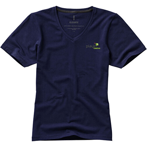 Kawartha T-Shirt Für Damen Mit V-Ausschnitt , Green Concept, navy, Single jersey Strick 95% Bio Baumwolle, 5% Elastan, 200 g/m2, M, , Bild 5