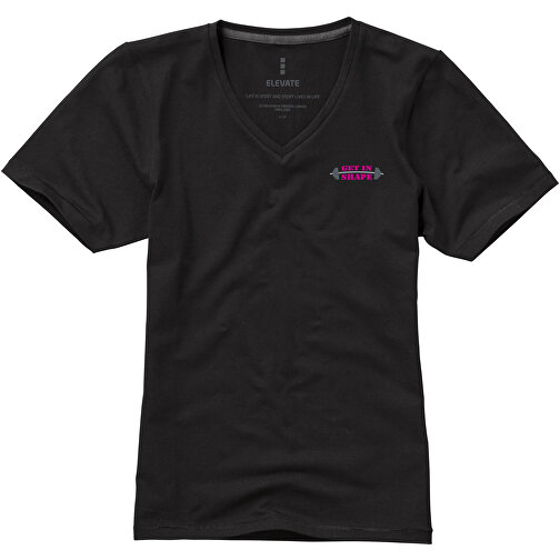 Kawartha T-Shirt Für Damen Mit V-Ausschnitt , Green Concept, schwarz, Single jersey Strick 95% Bio Baumwolle, 5% Elastan, 200 g/m2, M, , Bild 2