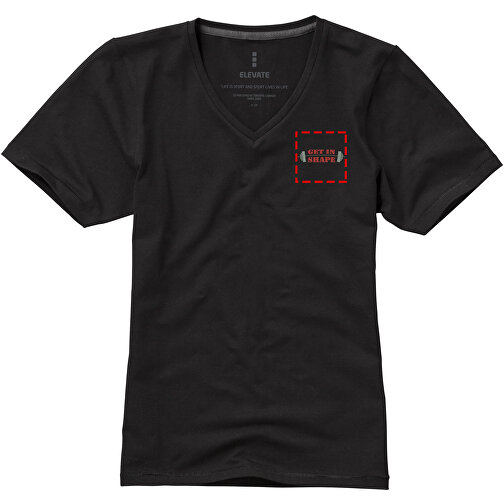 Kawartha T-Shirt Für Damen Mit V-Ausschnitt , Green Concept, schwarz, Single jersey Strick 95% Bio Baumwolle, 5% Elastan, 200 g/m2, XXL, , Bild 4