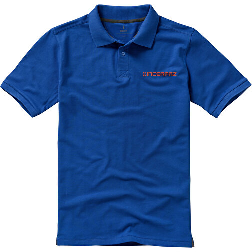 Calgary Poloshirt Für Herren , blau, Piqué Strick 100% BCI Baumwolle, 200 g/m2, L, , Bild 4