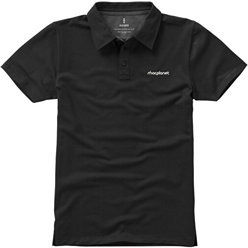 Markham Stretch Poloshirt Für Herren , schwarz, Double Pique Strick 5% Elastan, 95% BCI Baumwolle, 200 g/m2, S, , Bild 2