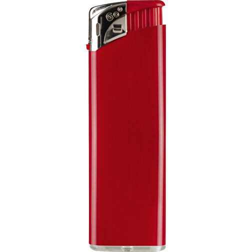GO Kommerz Piezo Feuerzeug , rot, Kunststoff, 8,00cm x 1,00cm x 2,55cm (Länge x Höhe x Breite), Bild 1