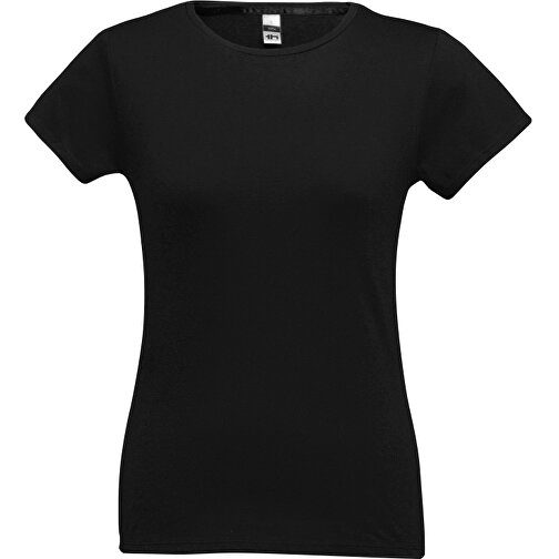 THC SOFIA. Tailliertes Damen-T-Shirt , schwarz, 100% Baumwolle, S, 60,00cm x 41,00cm (Länge x Breite), Bild 1