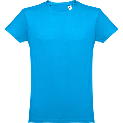 THC LUANDA. Herren-T-Shirt Aus Baumwolle Im Schlauchformat , wasserblau, 100% Baumwolle, XL, 76,00cm x 59,00cm (Länge x Breite), Bild 1