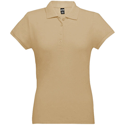 THC EVE. Damen Poloshirt , hellbraun, 100% Baumwolle, XXL, 68,00cm x 52,00cm (Länge x Breite), Bild 1
