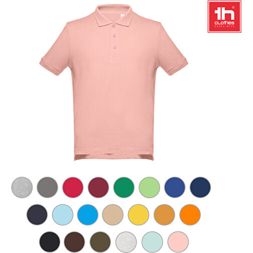 THC ADAM. Kurzarm-Poloshirt Aus Baumwolle Für Herren , nachtblau, 100% Baumwolle, XL, 73,00cm x 0,30cm x 58,00cm (Länge x Höhe x Breite), Bild 2