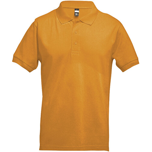 THC ADAM. Kurzarm-Poloshirt Aus Baumwolle Für Herren , dunkelgelb, 100% Baumwolle, XL, 73,00cm x 58,00cm (Länge x Breite), Bild 1