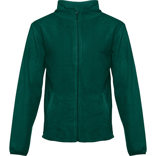 THC HELSINKI. Herren-Fleecejacke Aus Polyester , dunkelgrün, Polyester, L, 73,00cm x 57,00cm (Länge x Breite), Bild 1