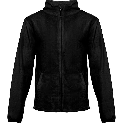 THC HELSINKI. Herren-Fleecejacke Aus Polyester , schwarz, Polyester, M, 71,00cm x 54,00cm (Länge x Breite), Bild 2