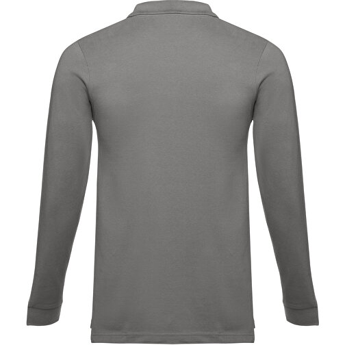 THC BERN. Langarm-Poloshirt Für Herren Aus Kardierter Baumwolle , grau, 100% Baumwolle, L, 71,50cm x 54,00cm (Länge x Breite), Bild 2