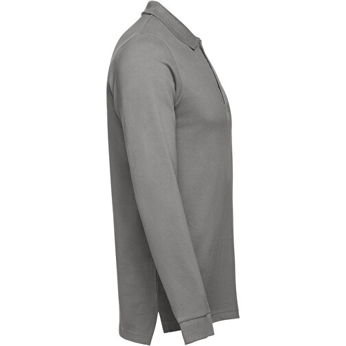 THC BERN. Langarm-Poloshirt Für Herren Aus Kardierter Baumwolle , grau, 100% Baumwolle, L, 71,50cm x 54,00cm (Länge x Breite), Bild 3