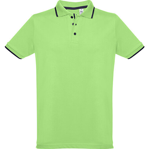 THC ROME. 'Slim Fit' Herren Poloshirt , hellgrün, 100% Baumwolle, XL, 76,00cm x 57,00cm (Länge x Breite), Bild 1