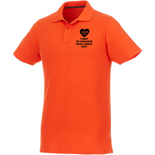 Helios Poloshirt Für Herren , orange, Piqué Strick 100% BCI Baumwolle, 180 g/m2, XL, , Bild 3