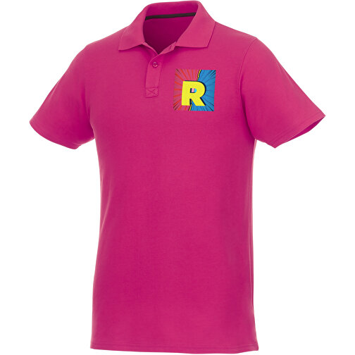 Helios Poloshirt Für Herren , magenta, Piqué Strick 100% BCI Baumwolle, 180 g/m2, 2XL, , Bild 2