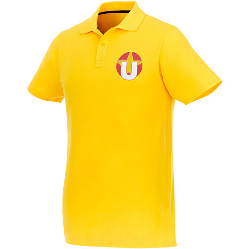 Helios Poloshirt Für Herren , gelb, Piqué Strick 100% BCI Baumwolle, 180 g/m2, XL, , Bild 2