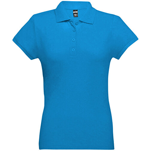 THC EVE. Damen Poloshirt , wasserblau, 100% Baumwolle, XXL, 68,00cm x 52,00cm (Länge x Breite), Bild 1
