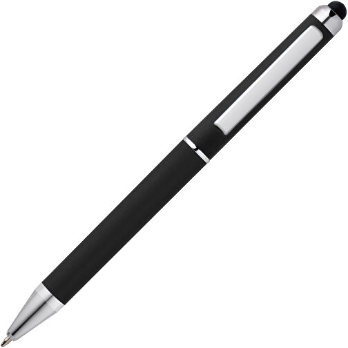 ESLA. Kugelschreiber Mit Metallfinish , schwarz, Kunststoff, , Bild 2