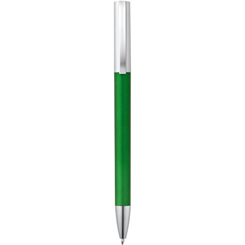 ELBE. Kugelschreiber Mit Drehmechanik, Metallclip , grün, Kunststoff, , Bild 1