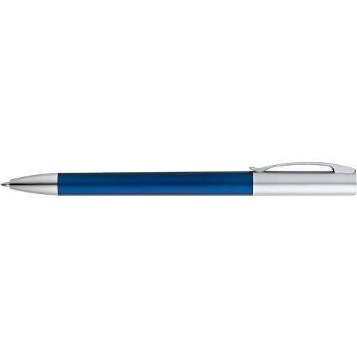 ELBE. Kugelschreiber Mit Drehmechanik, Metallclip , blau, Kunststoff, , Bild 3