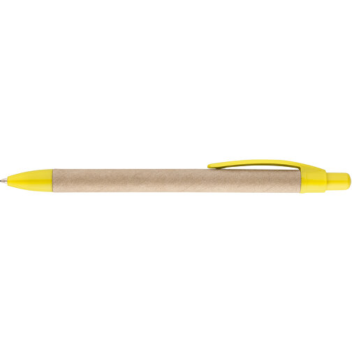 REMI. Kugelschreiber Aus Kraftpapier , gelb, Kraftpapier, , Bild 3
