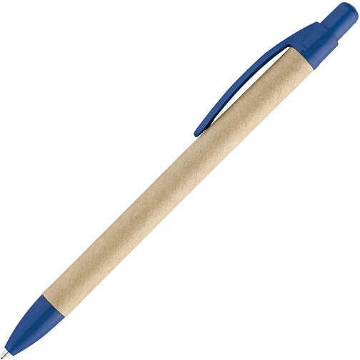 REMI. Kraftpapier-Kugelschreiber Mit Clip , blau, Kraftpapier, , Bild 2