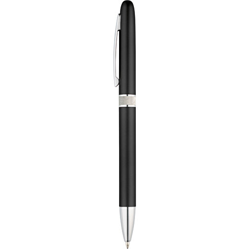 LENA. Kugelschreiber Mit Drehmechanik Und Metallclip , schwarz, Kunststoff, , Bild 1
