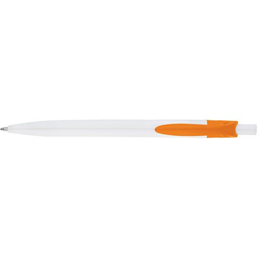 MARS. Kugelschreiber Mit Farbigem Clip , orange, Kunststoff, , Bild 3