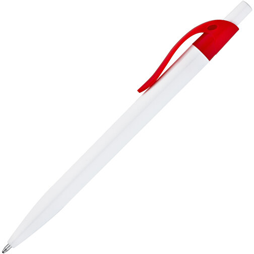 MARS. Kugelschreiber Mit Farbigem Clip , rot, Kunststoff, , Bild 2